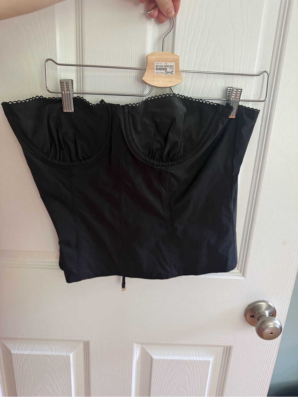 DANIELLE BERNSTEIN Black Strapless Bustier Top